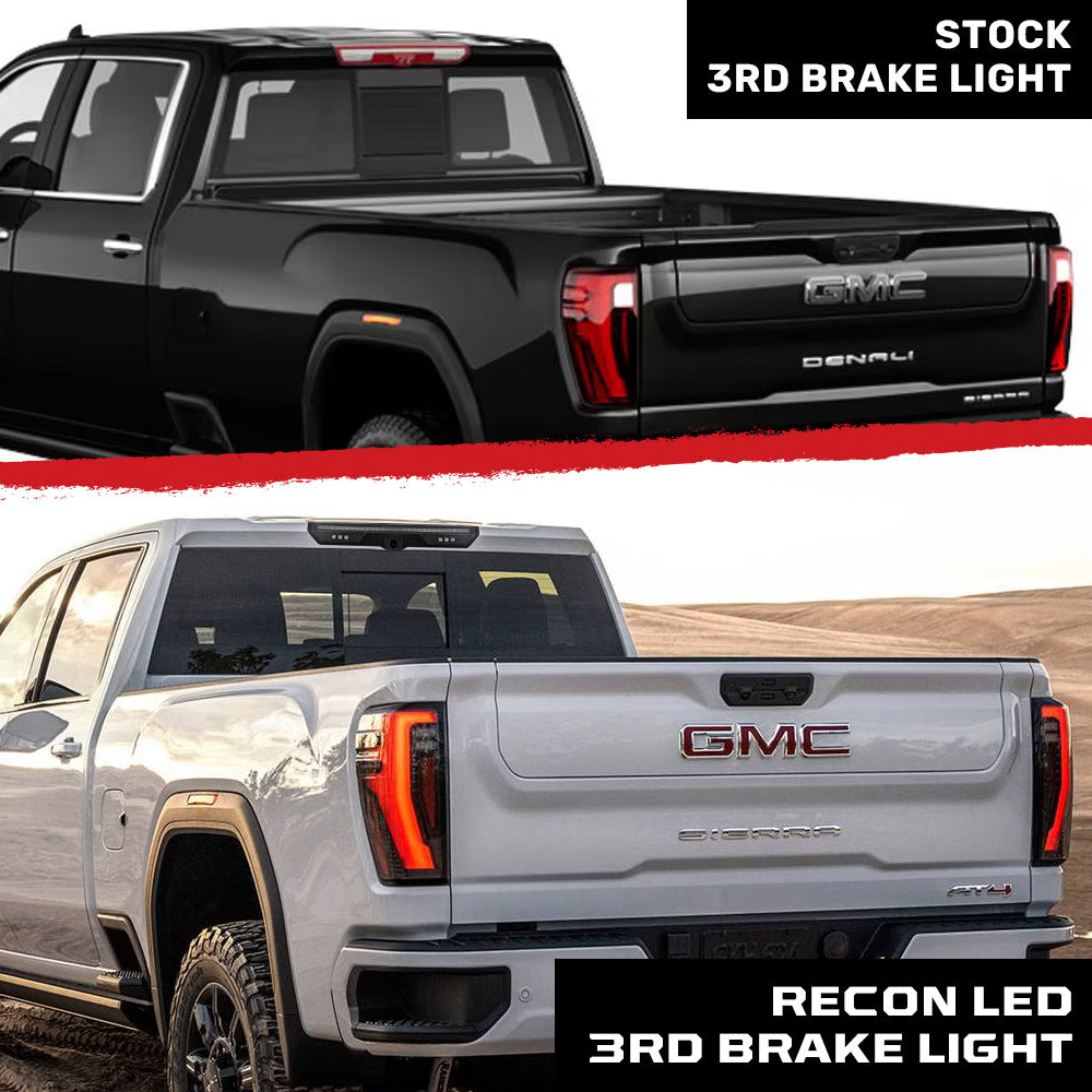 GMC Sierra & Chevy Silverado 2500/3500 20-26 3rd Brake Light Kit in Smoked (For Cargo Bed Camera Models Only)