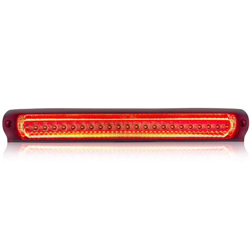 Ford F150 97-03 & F250 Light Duty Ultra Bright Red LED 3rd Brake Light Kit with White LED Cargo Lights - Clear Lens