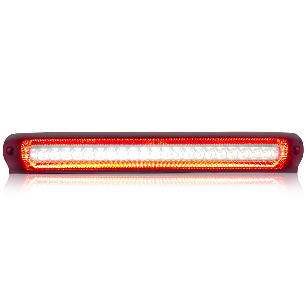 Ford F150 97-03 & F250 Light Duty Ultra Bright Red LED 3rd Brake Light Kit with White LED Cargo Lights - Clear Lens