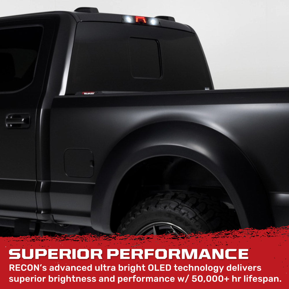 Ford Super Duty F250/350/450/550 17-22 3rd Brake Light - Fits Models with Cargo Bed Camera - CREE XML LEDs in Smoked Lens