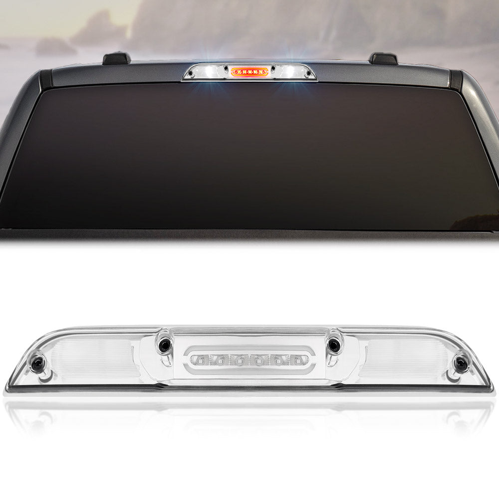Ford 21-26 F150 & Super Duty F250, F350, F450 & Ranger & Maverick - Does NOT Fit Models with OEM Cargo Bed Camera - ULTRA HIGH POWER Red LED 3rd Brake Light Kit w/ CREE XML White LED Cargo Lights - Clear Lens