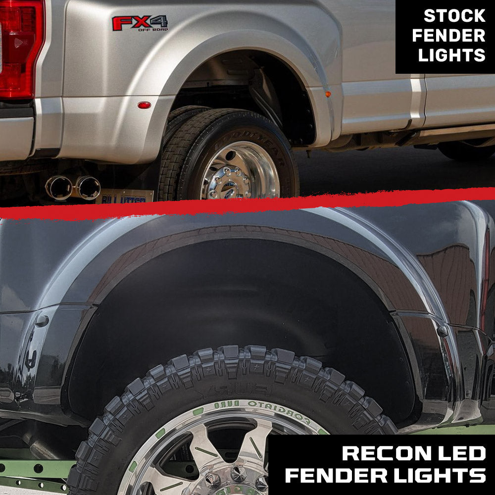 Ford 11-26 Super Duty Dually F350, F450 Fender LED Lights (4-Piece Set) - Multiple Lens & Colors RECON Ford 11-26 Super Duty Dually F350, F450 Fender LED Lights (4-Piece Set) - Multiple Lens & Colors Ford 11-26 Super Duty Dually F350, F450 Fender LED Lights (4-Piece Set) - Multiple Lens & Colors Ford 11-26 Super Duty Dually F350, F450 Fender LED Lights (4-Piece Set) - Multiple Lens & Colors Ford 11-26 Super Duty Dually F350, F450 Fender LED Lights (4-Piece Set) - Multiple Lens & Colors