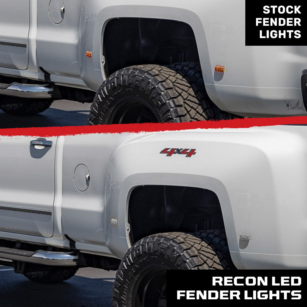 GMC Sierra & Chevy Silverado 15-26 (3rd & 4th Gen) Dually Fender Lights (4-Piece Set) - Multiple Lens & Colors