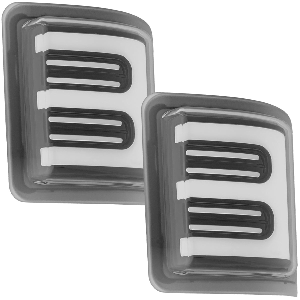 Ford 08-16 Super Duty F250/F350 Side Mirror Lenses (2-Piece Set) Ultra High Power White or Amber Running Lights & Scanning Amber Turn Signals Smoked or Clear Lens