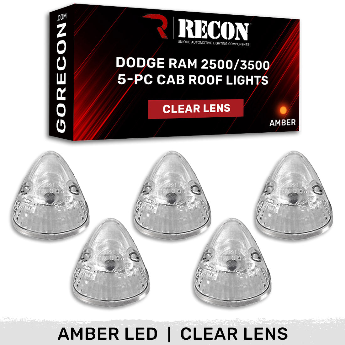 Dodge RAM 2500/3500 94-98 5-Piece Cab Roof Light Set Amber LED 194 Bulbs - Multiple Lens RECON Dodge RAM 2500/3500 94-98 5-Piece Cab Roof Light Set Amber LED 194 Bulbs - Multiple Lens Dodge RAM 2500/3500 94-98 5-Piece Cab Roof Light Set Amber LED 194 Bulbs - Multiple Lens Dodge RAM 2500/3500 94-98 5-Piece Cab Roof Light Set Amber LED 194 Bulbs - Multiple Lens Dodge RAM 2500/3500 94-98 5-Piece Cab Roof Light Set Amber LED 194 Bulbs - Multiple Lens