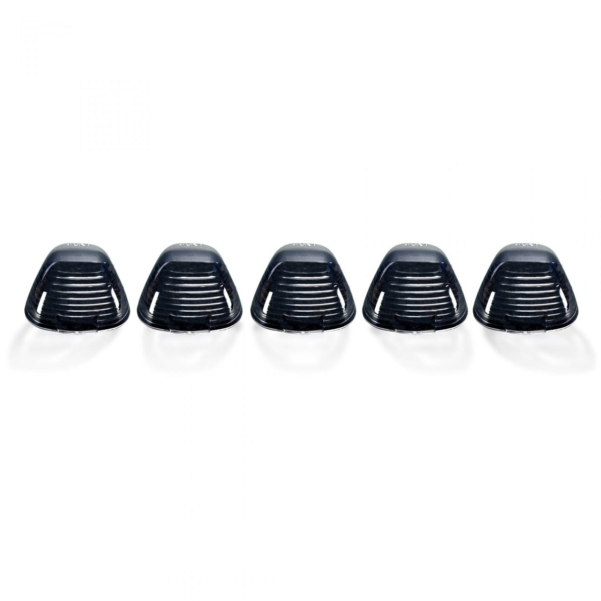 Ford Super Duty 99-16 5 Piece Cab Lights Amber Xenon Bulbs with Smoked Lens - (Attn: This cab light kit replaces OEM factory installed Ford 99-16 cab roof light lenses)