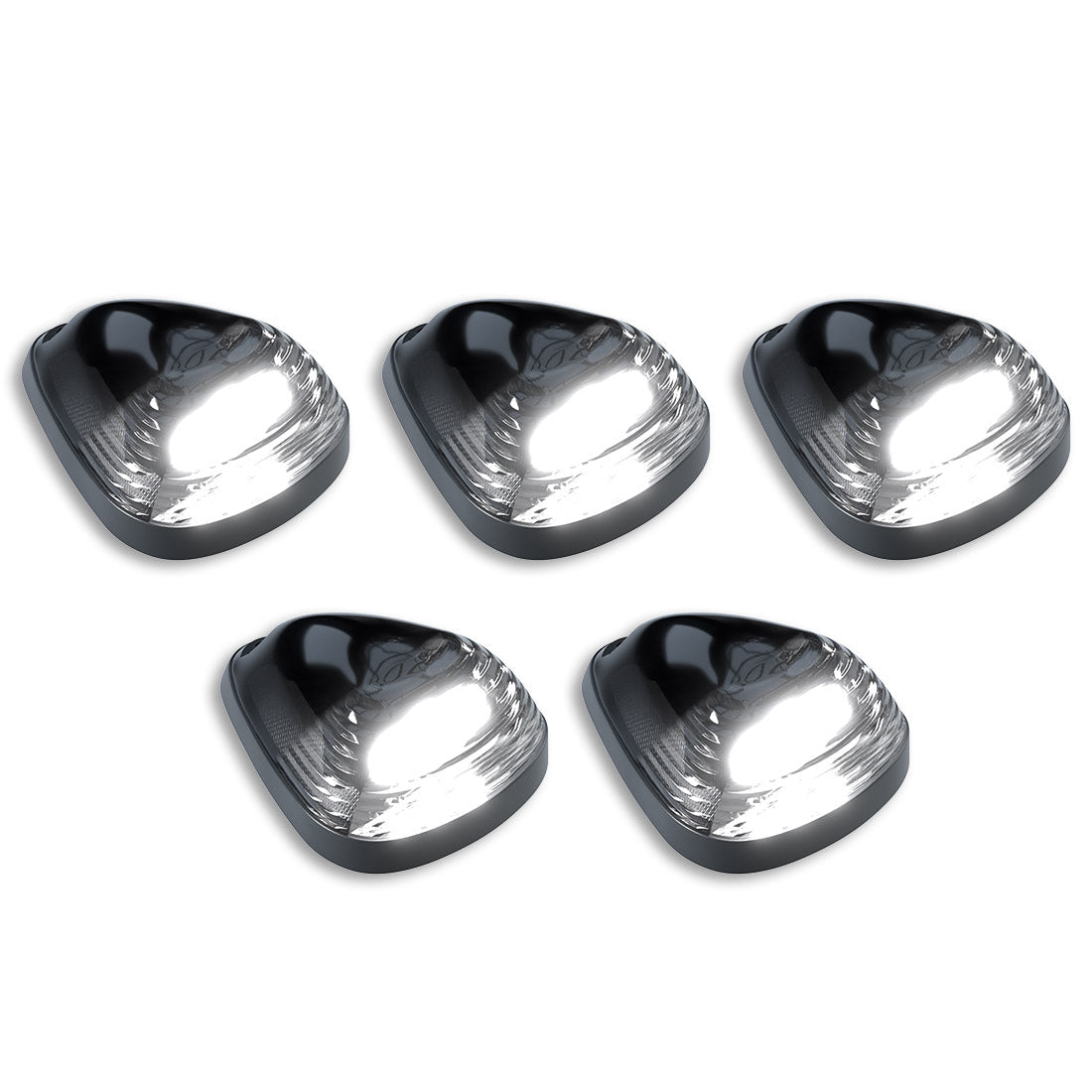 Ford Super Duty 99-16 5-Piece Cab Light Kit Strobe LED in White & Amber - Multiple Lens