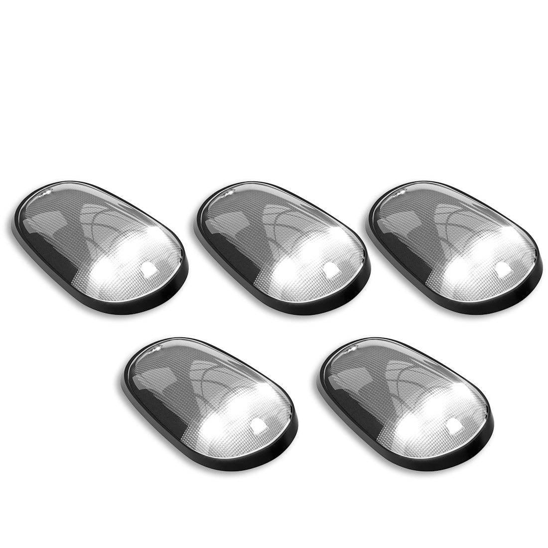 Dodge RAM 03-18 Heavy-Duty 2500/3500 5-Piece Cab Roof Light Kit Strobe LED White & Amber - Multiple Lens