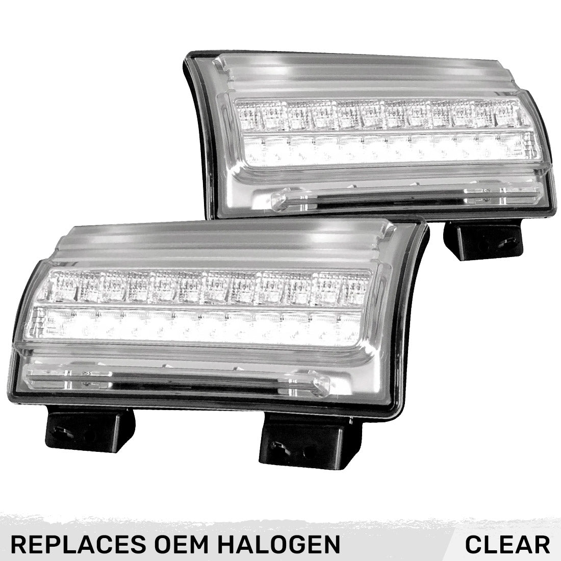Jeep Wrangler JL 18-26 Ultra Bright White DRL OLED Amber Scanning Switchback Turn Signals Fender Lights (Replaces OEM Halogen) - Multiple Lens