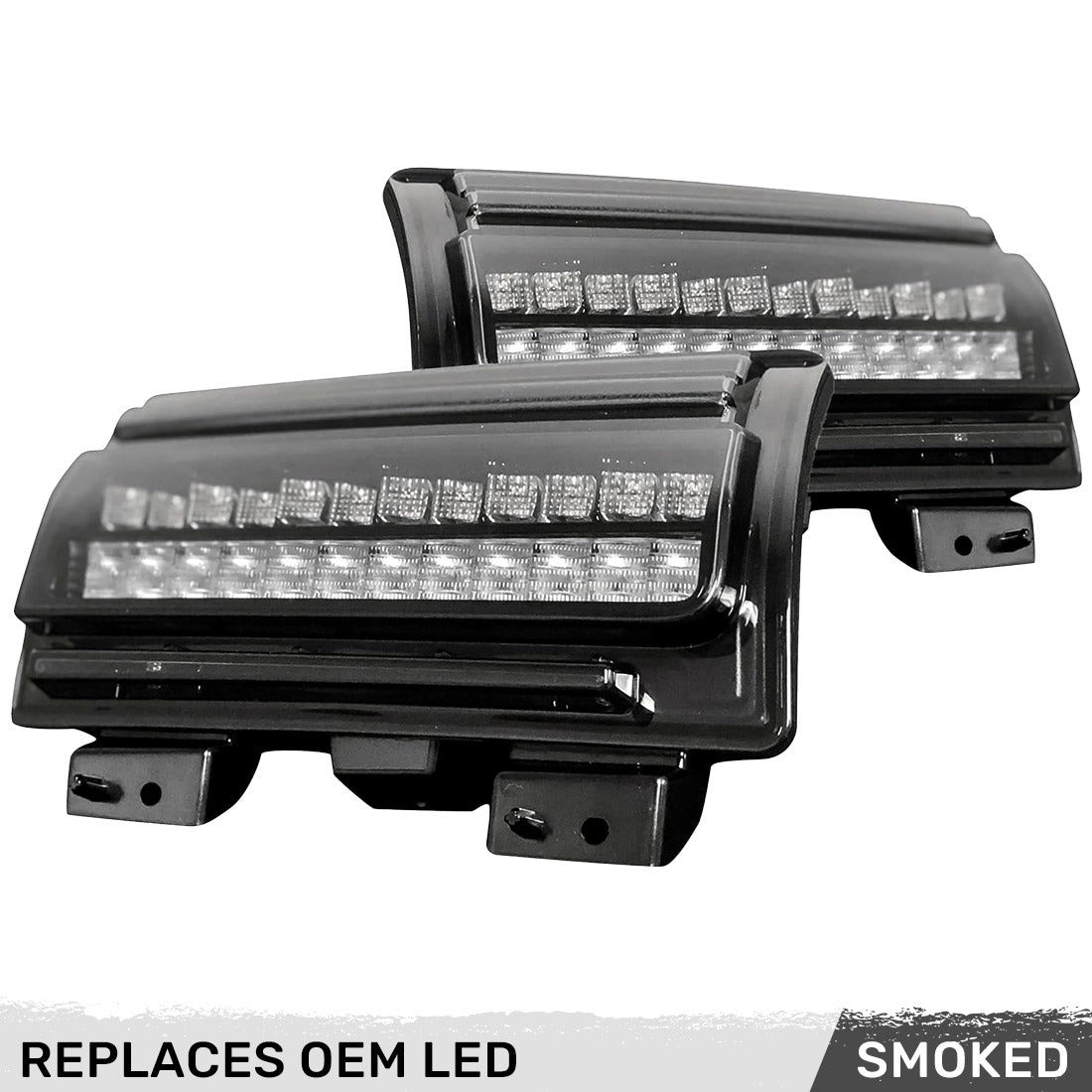 Jeep Wrangler JL 18-26 Ultra Bright White DRL OLED Amber Scanning Switchback Turn Signals Fender Lights (Replaces OEM LED) - Multiple Lens