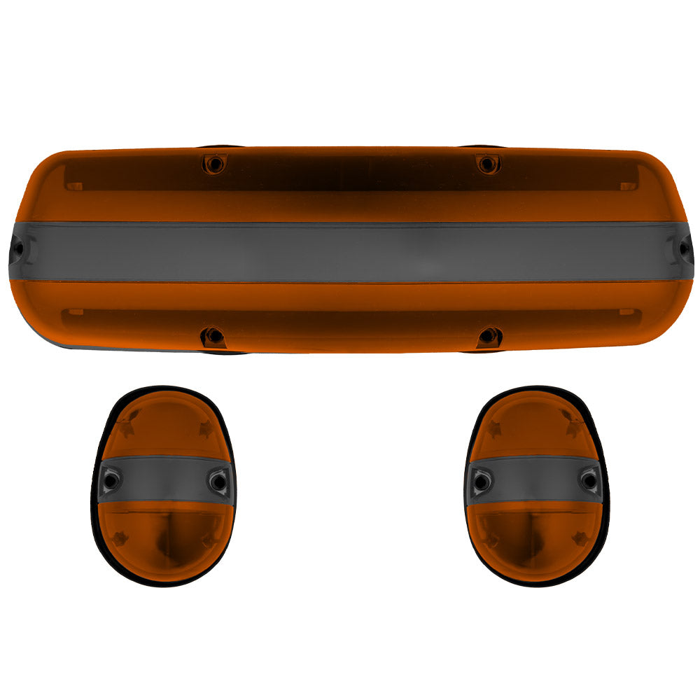 GMC & Chevy 02-07 Heavy Duty 3-PC Cab Roof Light Kit 2-Way Front & Rear Facing Ultra High Power OLEDs - Multiple Options