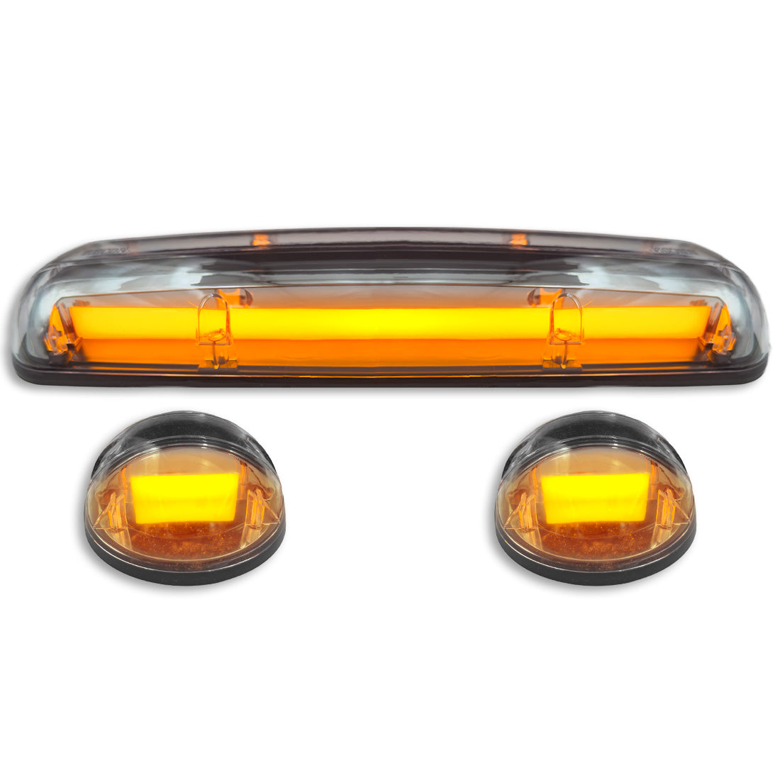 GMC & Chevy 02-07 Heavy Duty 3-PC Cab Roof Light Kit 2-Way Front & Rear Facing Ultra High Power OLEDs - Multiple Options