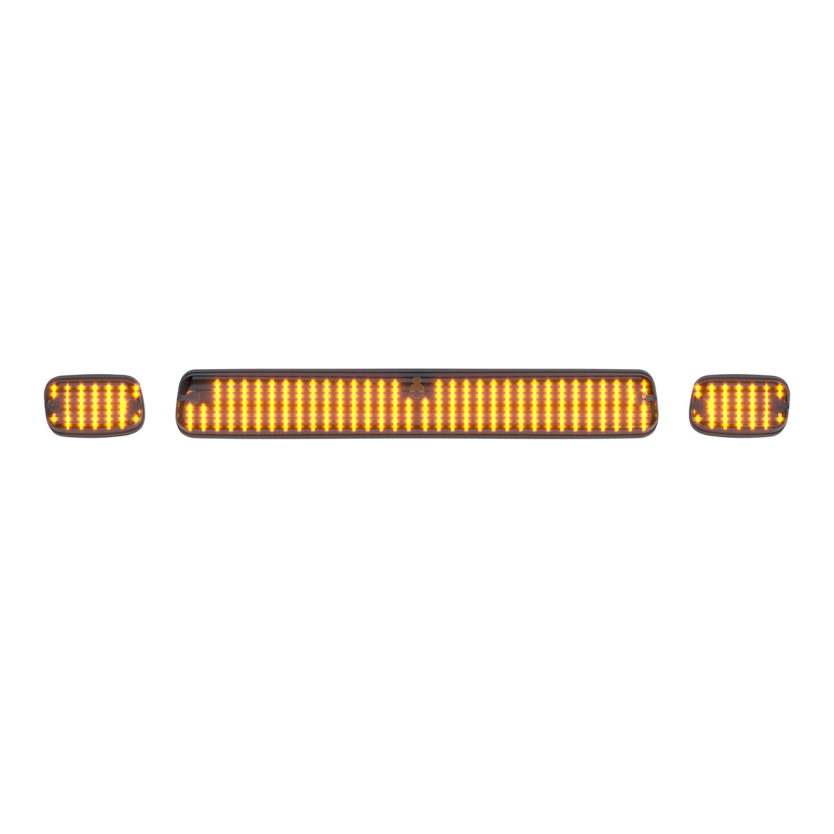 GMC & Chevy 07-14 3-Piece Cab Roof Light Kit Strobe LED White & Amber - Multiple Lens
