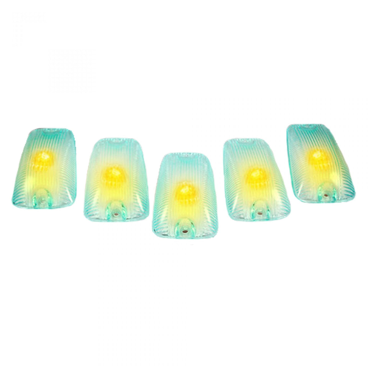GMC & Chevy 88-02 Amber LED Cab Roof Light 5-Piece Set with Super White Lens