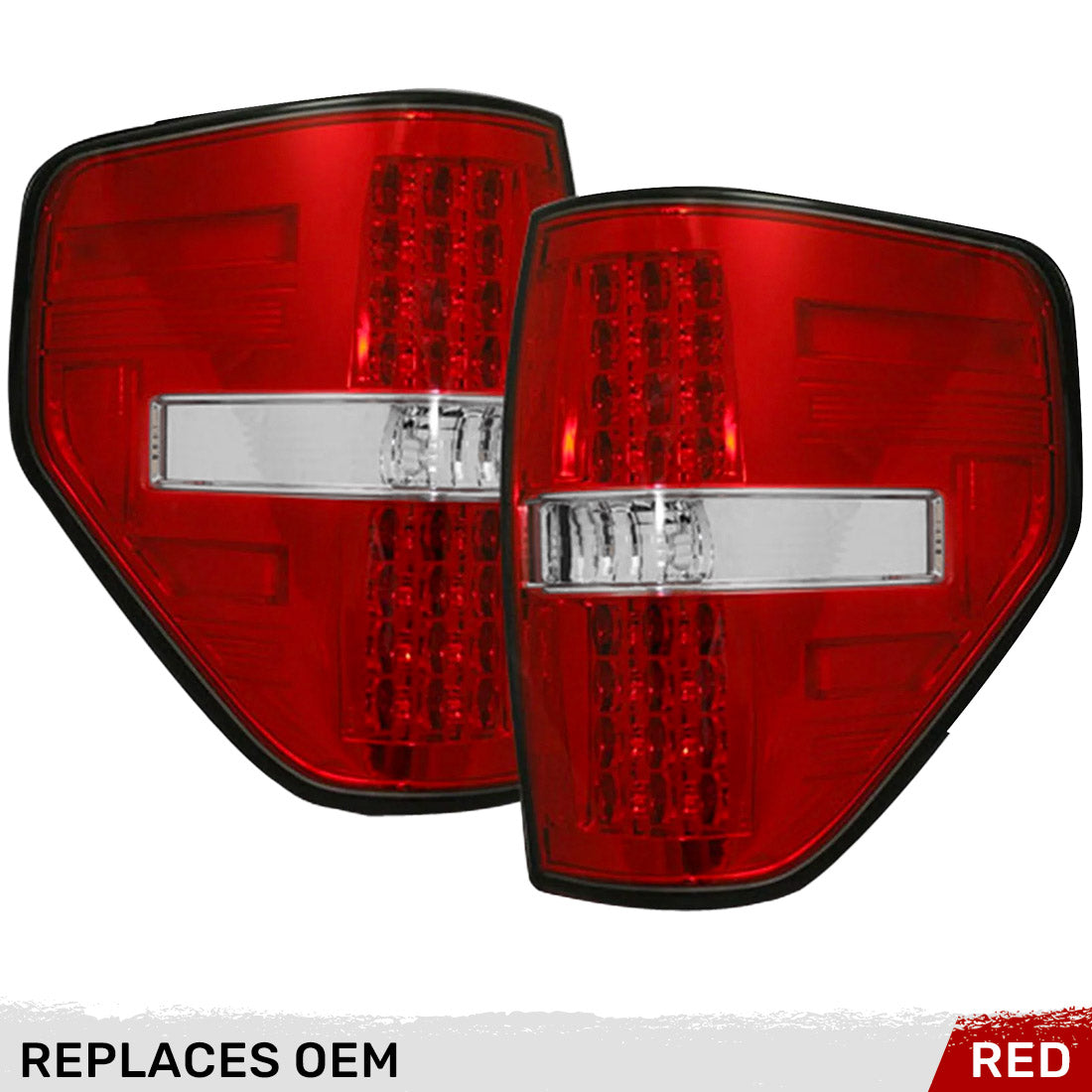 Ford F150 & Raptor 09-14 Ultra Bright LED Tail Lights - Multiple Lens