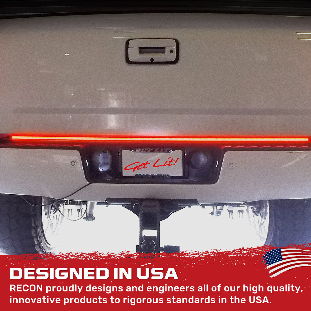"Dual Row" Tailgate Bar High Power LED Scanning Amber Signals, Brake & Reverse Lights - Multiple Sizes