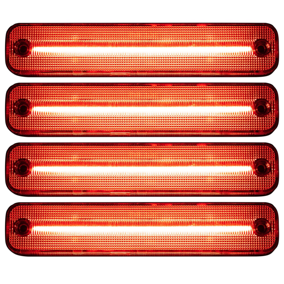 Hummer H2 02-10 Front & Rear LED Fender Lights 4 Piece Kit - Clear Lens with Red & Amber LEDs