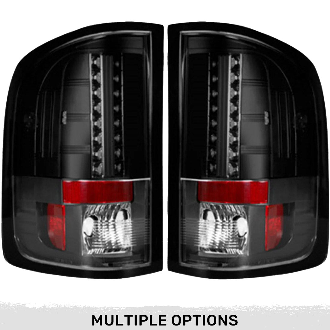 GMC Sierra (1500, 2500, 3500) Single-Wheel 07-13 Ultra Bright LED Tail Lights - Multiple Lens