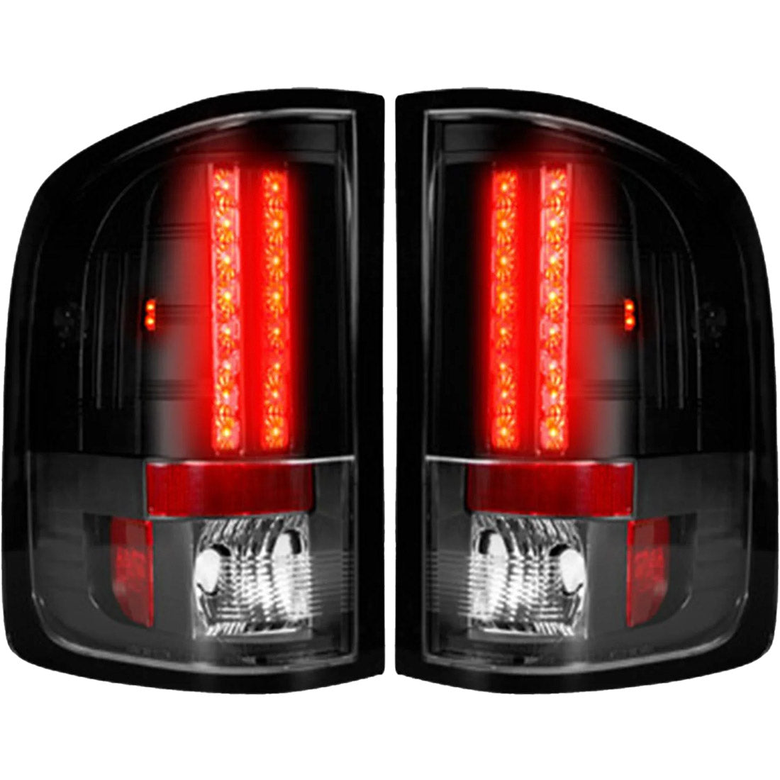 GMC Sierra (1500, 2500, 3500) Single-Wheel 07-13 Ultra Bright LED Tail Lights - Multiple Lens