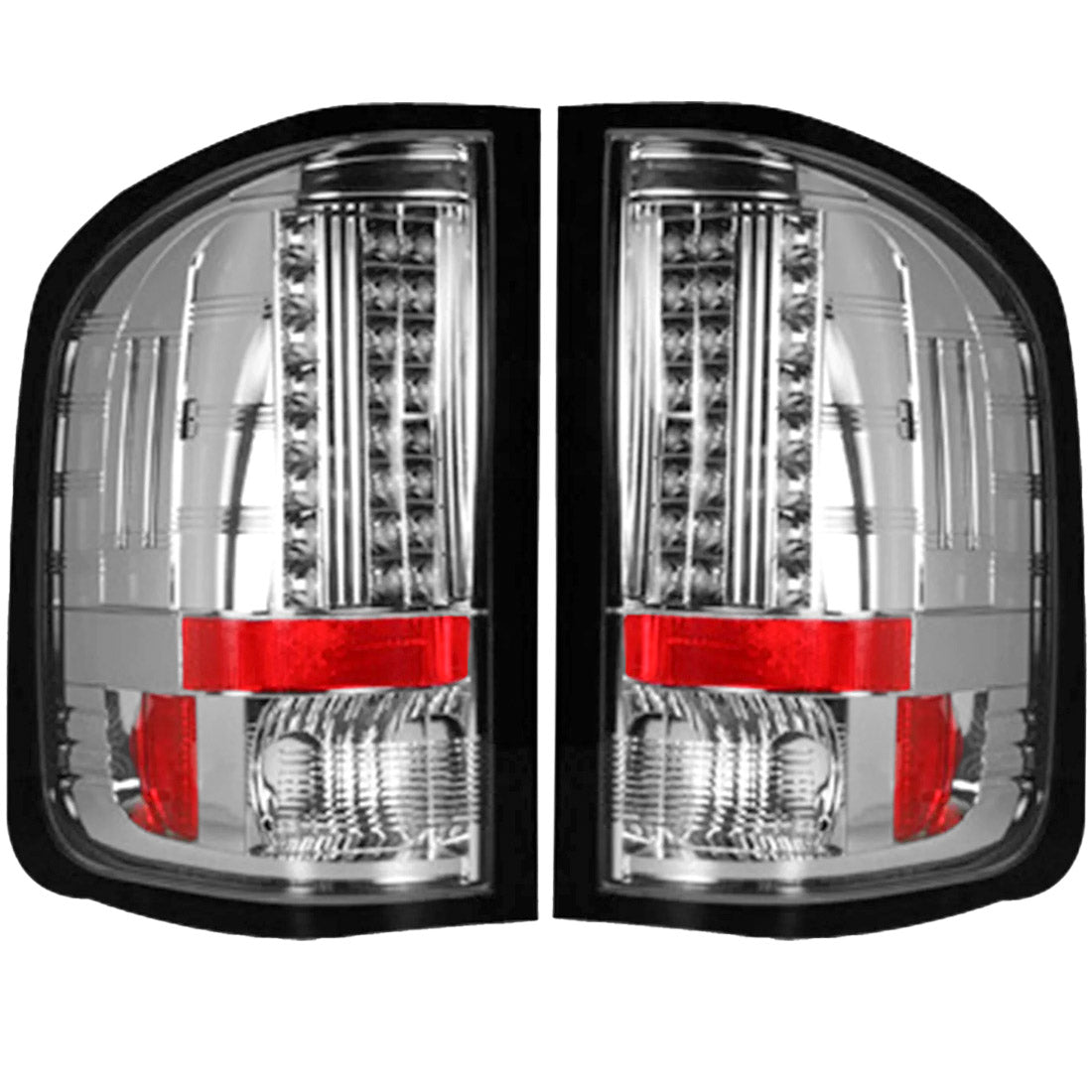 GMC Sierra (1500, 2500, 3500) Single-Wheel 07-13 Ultra Bright LED Tail Lights - Multiple Lens