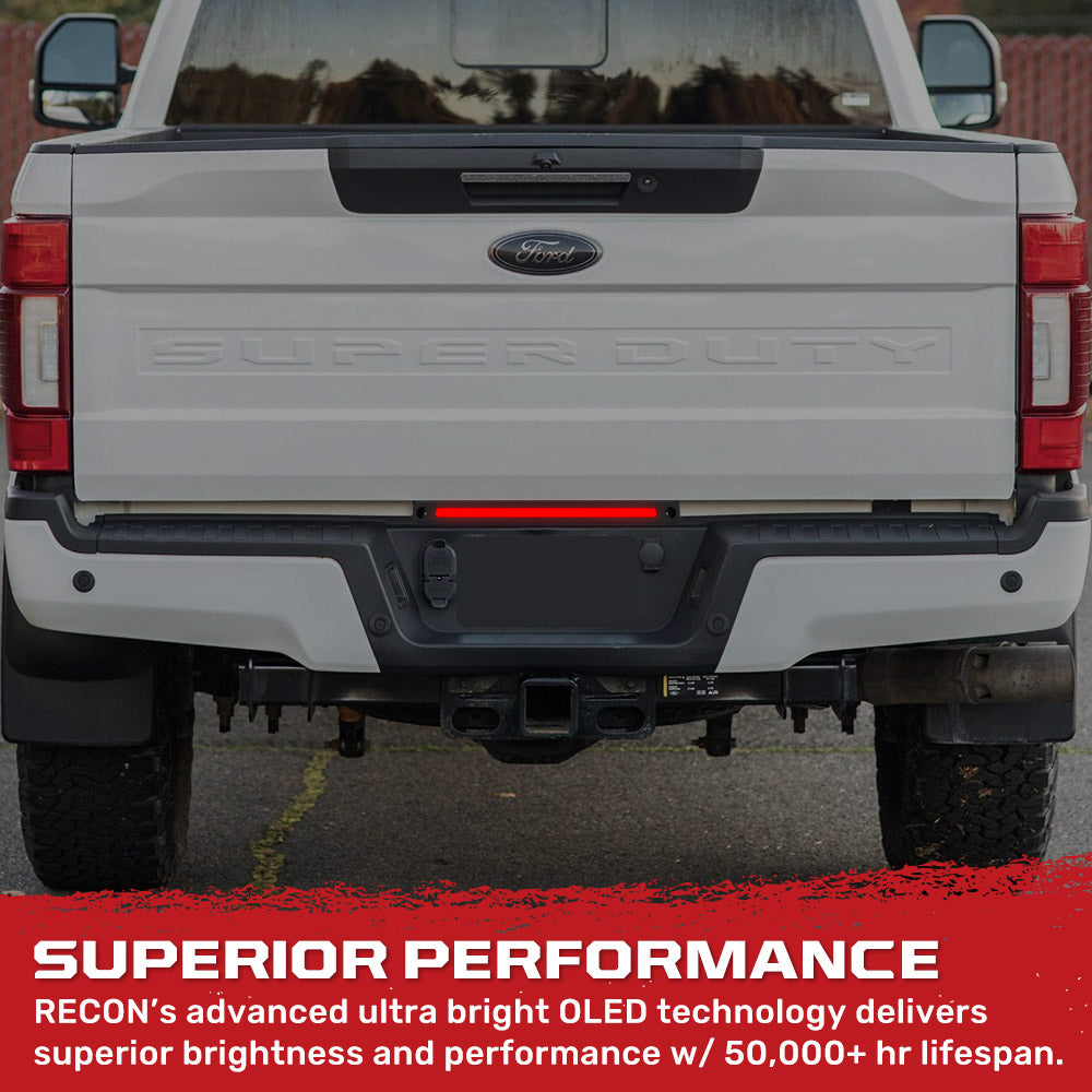 Ford Super Duty 17-26 Mini 15" LED Tailgate Light Bar OLED Red Running Lights - Multiple Options