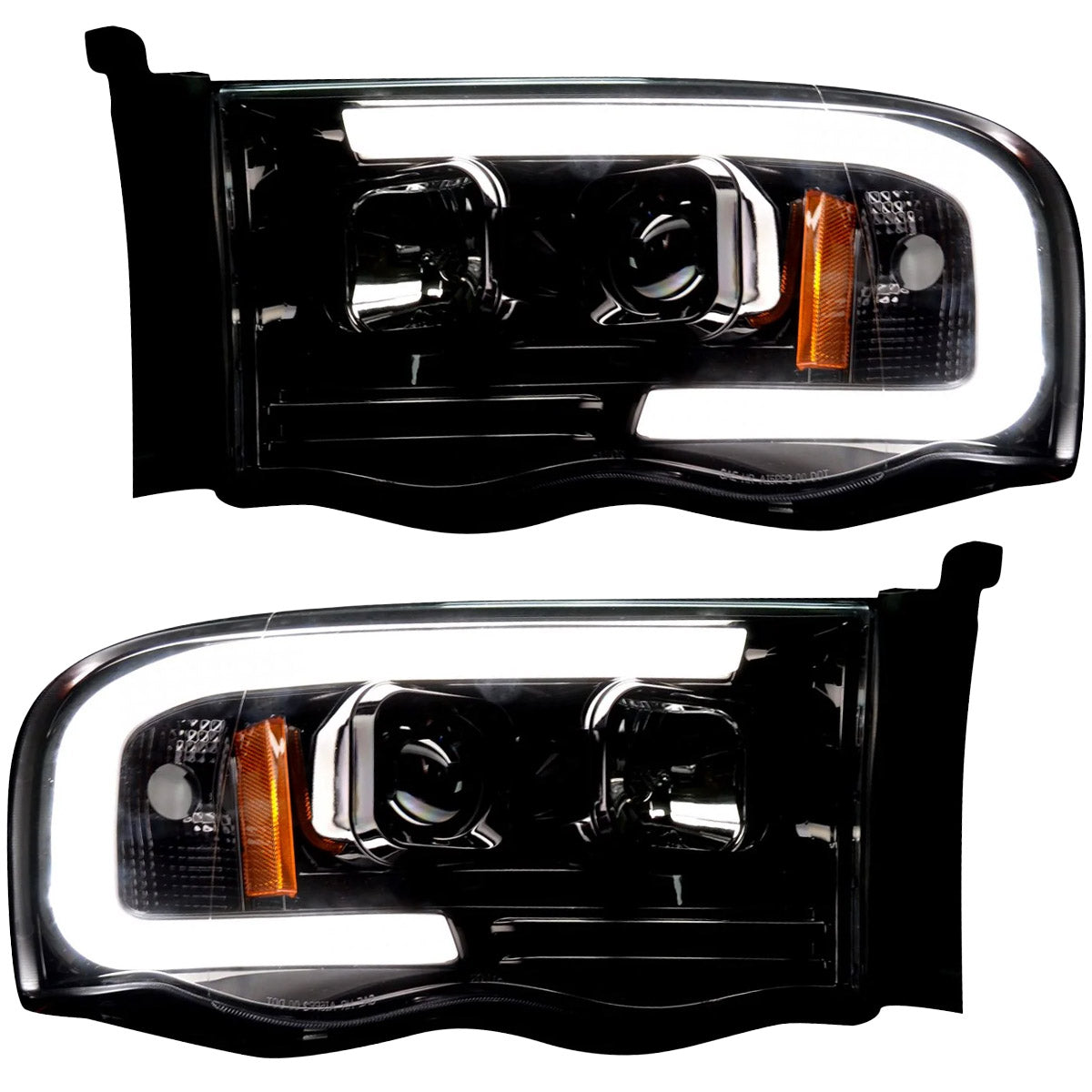 Dodge 02-05 RAM 1500/2500/3500 Projector Headlights OLED Halos & DRL - Multiple Styles