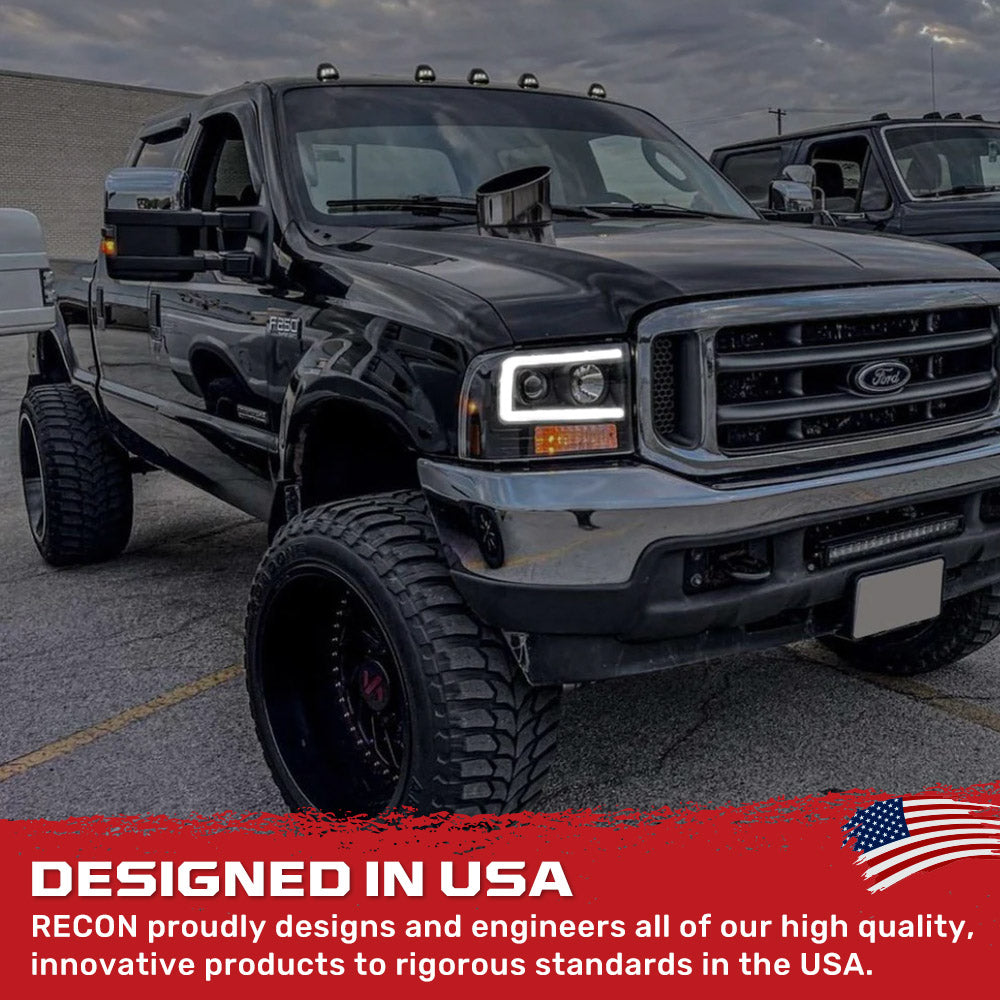Ford Super Duty 99-04 Projector Headlights OLED Halos DRL - Multiple Styles
