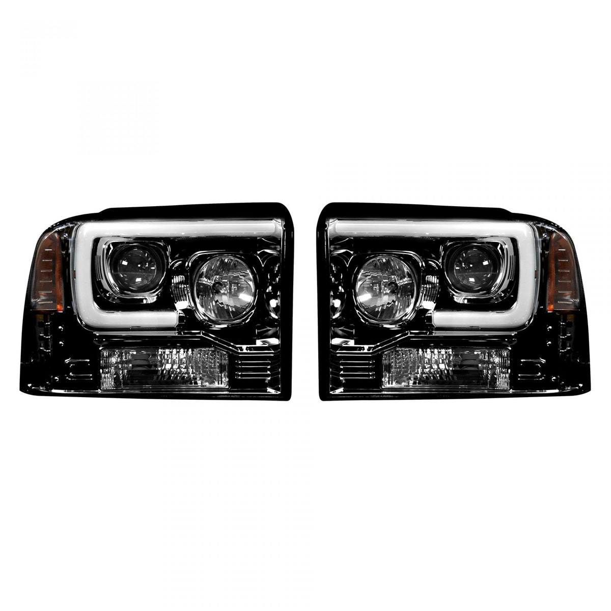 Ford Super Duty 05-07 Projector Headlights OLED Halos, DRL - Multiple Styles