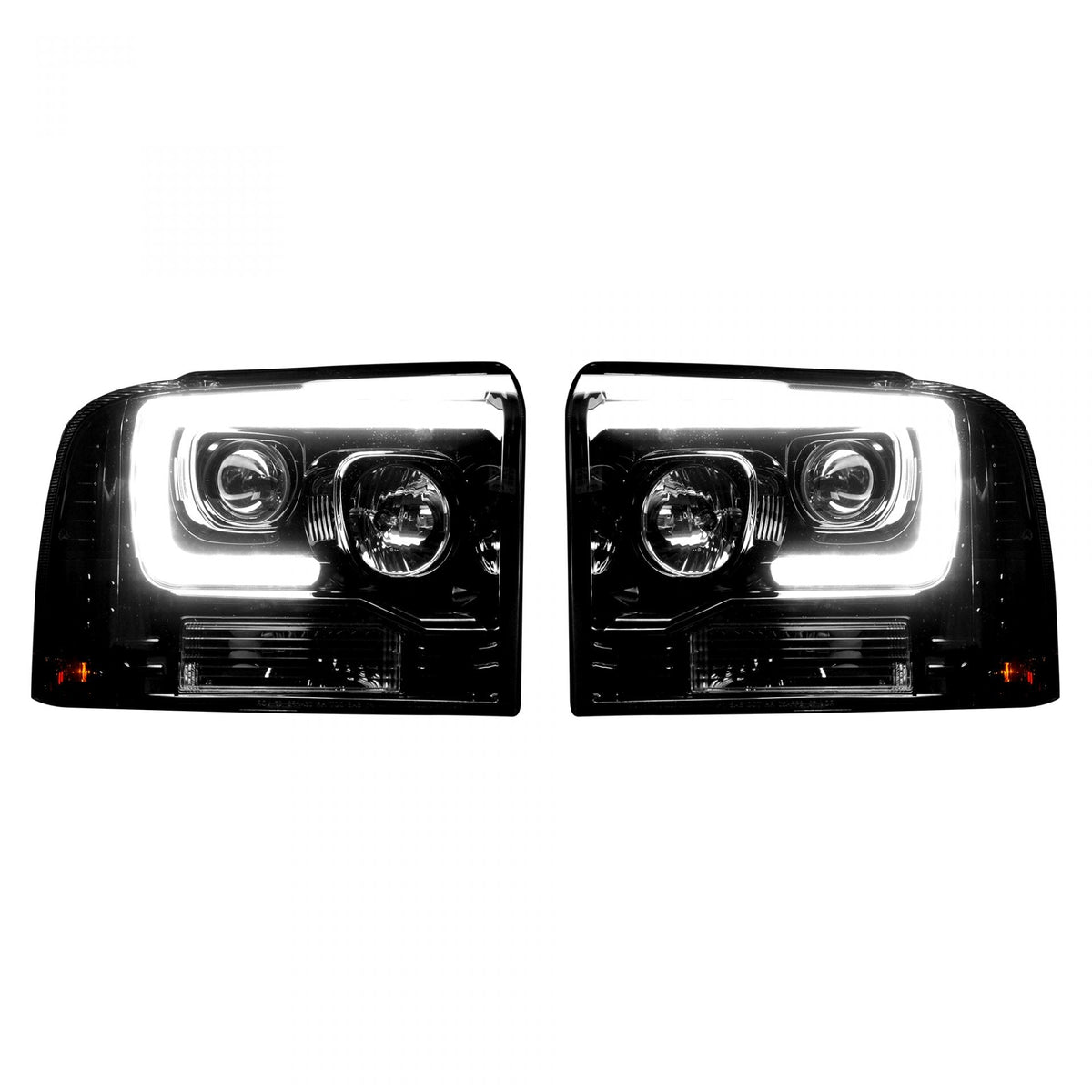 Ford Super Duty 05-07 Projector Headlights OLED Halos, DRL - Multiple Styles