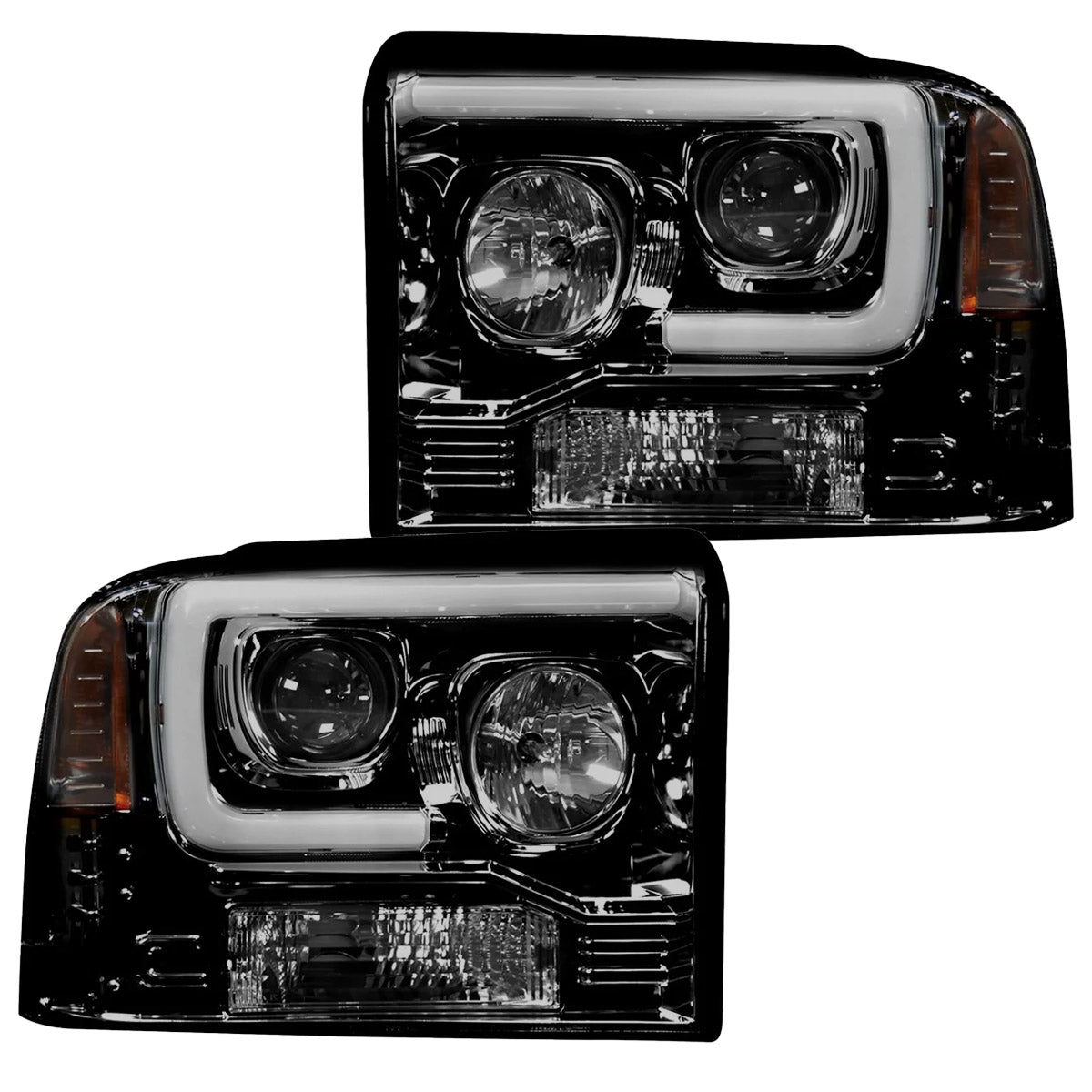 Ford Super Duty 05-07 Projector Headlights OLED Halos, DRL - Multiple Styles