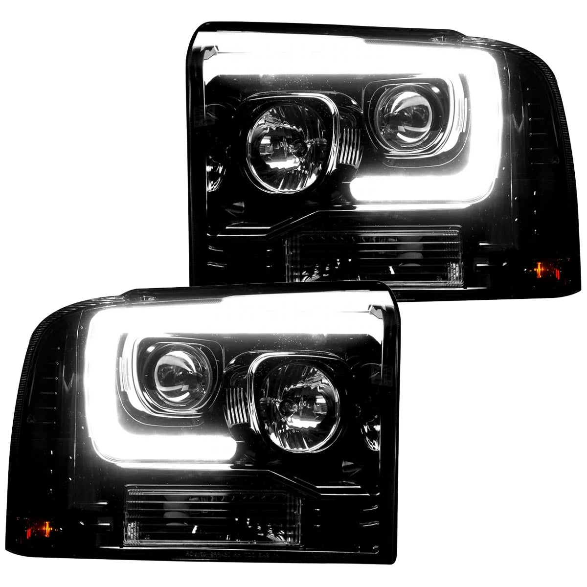 Ford Super Duty 05-07 Projector Headlights OLED Halos, DRL - Multiple Styles