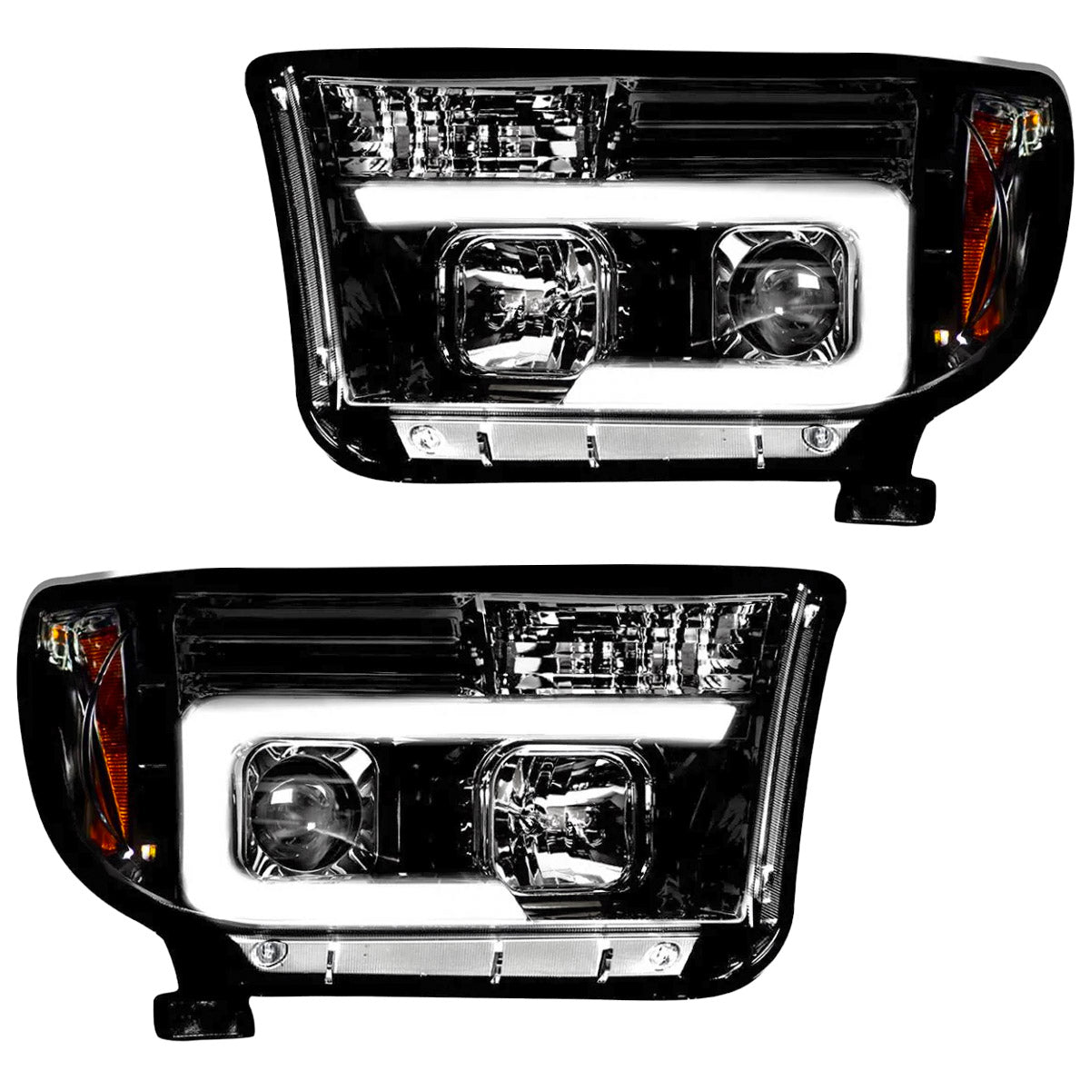 Toyota Tundra & Sequoia 07-13 Projector Headlights Ultra High Power Smooth OLED Halos DRL - Multiple Styles