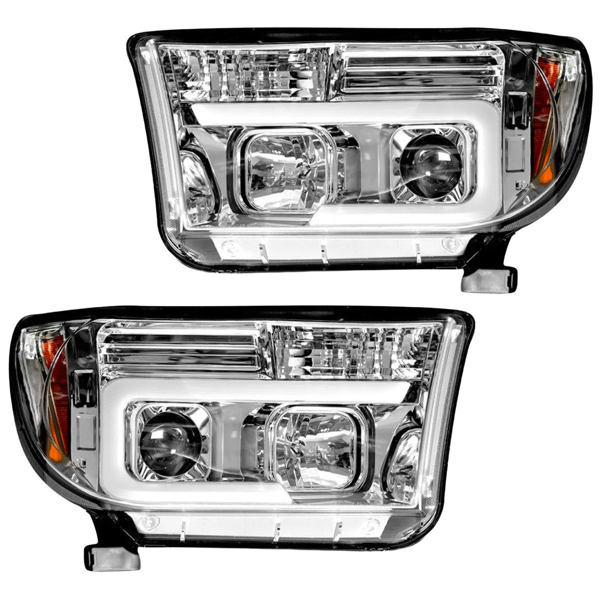 Toyota Tundra & Sequoia 07-13 Projector Headlights Ultra High Power Smooth OLED Halos DRL - Multiple Styles