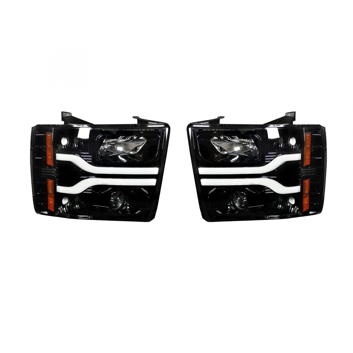 Chevrolet Silverado 07-14 (2nd Gen 3500 Dually) Projector Headlights OLED Halos DRL - Multiple Styles