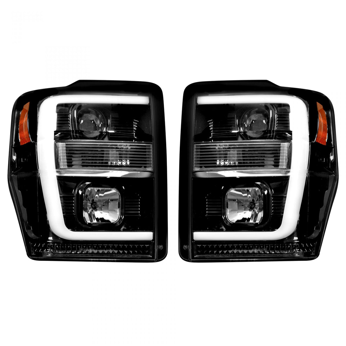 Ford Super Duty 08-10 Projector Headlights OLED Halos DRL - Multiple Styles