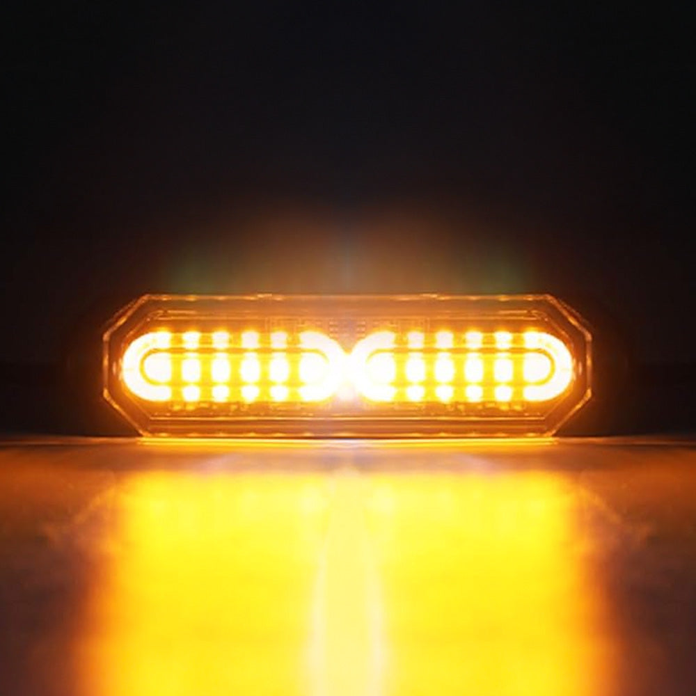 Universal 8-PC Ultra Slim Aluminum Surface Mounted 4.5" Emergency Ultra Bright LED Strobe w/ 17 Light Functions - Multiple Options