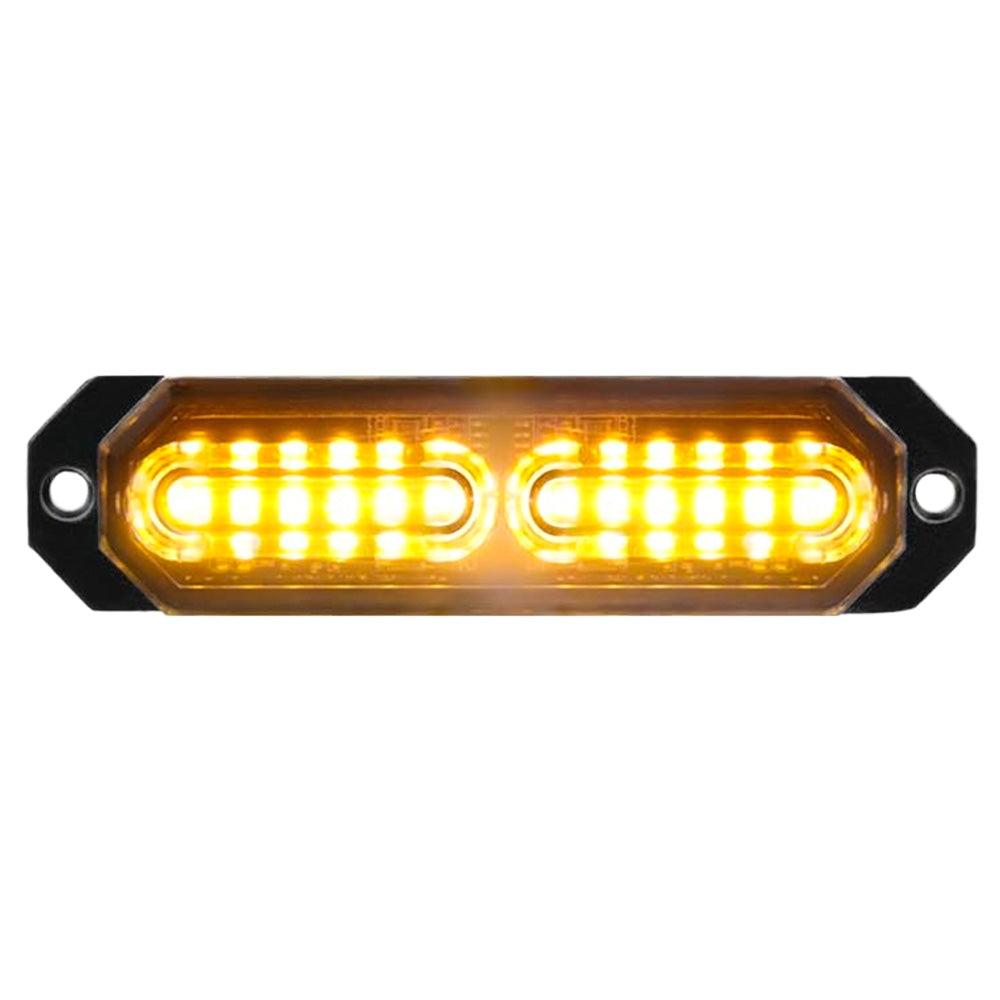 Universal 8-PC Ultra Slim Aluminum Surface Mounted 4.5" Emergency Ultra Bright LED Strobe w/ 17 Light Functions - Multiple Options