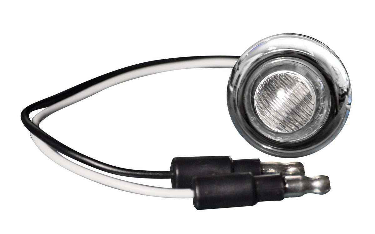 Front Lower Air Dam Light Kit w/ Clear Lens & Chrome Bezel LED Amber