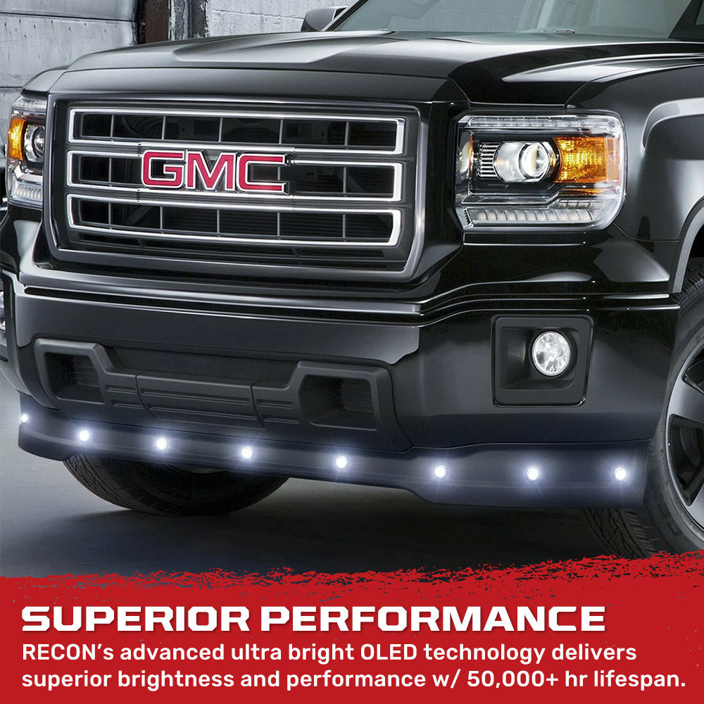 Universal 9-Pc Front Lower Air Dam Ultra Bright LED Light Kit - Multiple Options