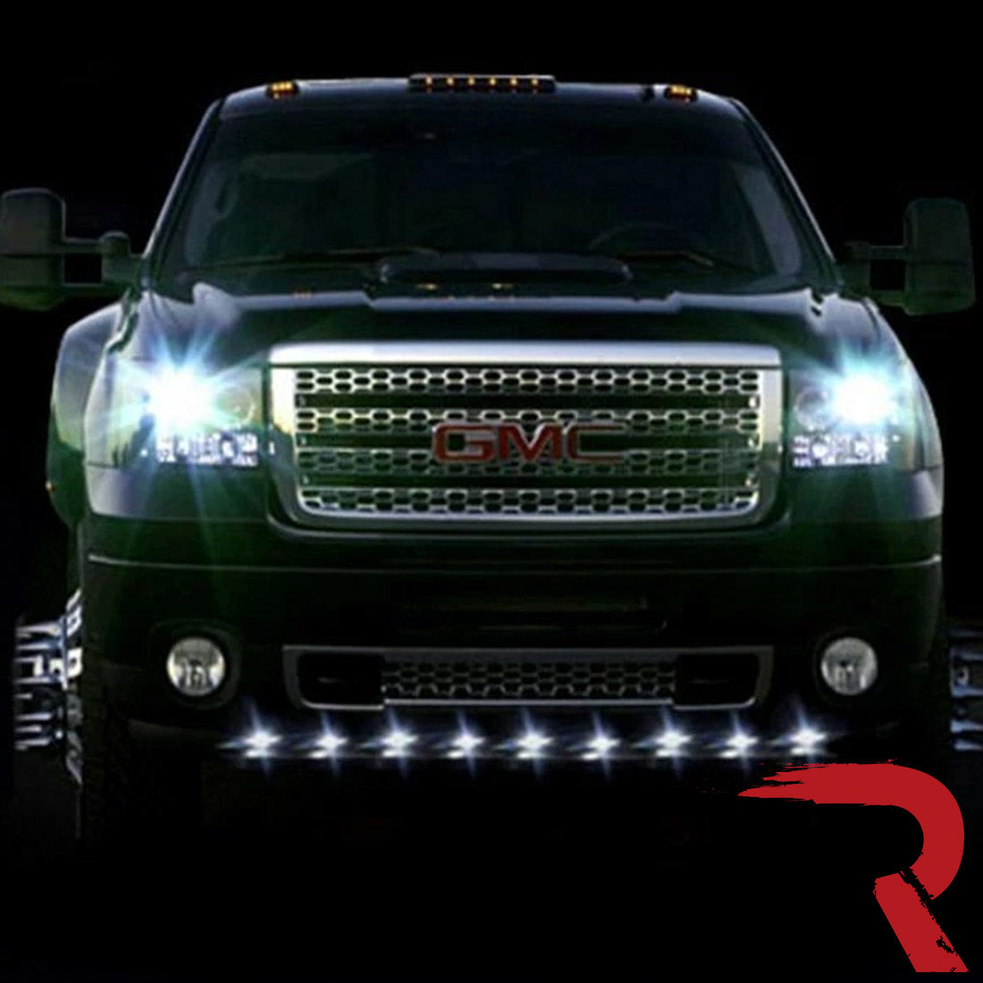 Universal 9-Pc Front Lower Air Dam Ultra Bright LED Light Kit - Multiple Options