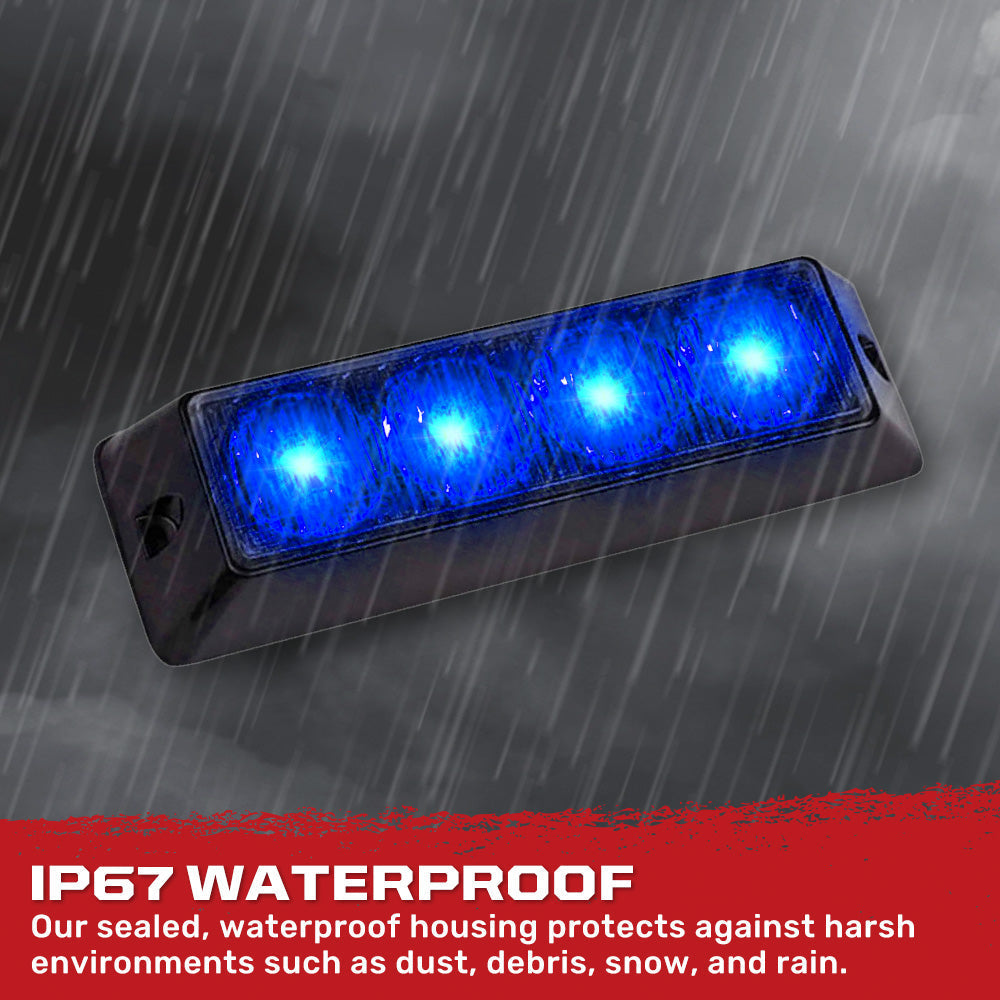 Universal 4-Watt 19 Function 4 LED Emergency Flashing Strobe Light - Multiple Colors