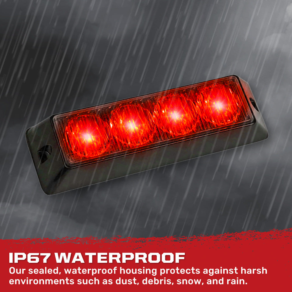 Universal 4-Watt 19 Function 4 LED Emergency Flashing Strobe Light - Multiple Colors