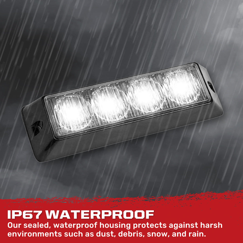 Universal 4-Watt 19 Function 4 LED Emergency Flashing Strobe Light - Multiple Colors