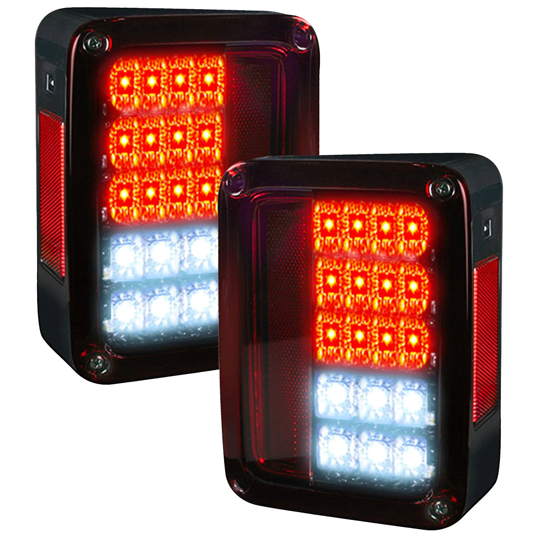 Jeep Wrangler JK 07-18 Ultra Bright LED Tail Lights - Multiple Lens
