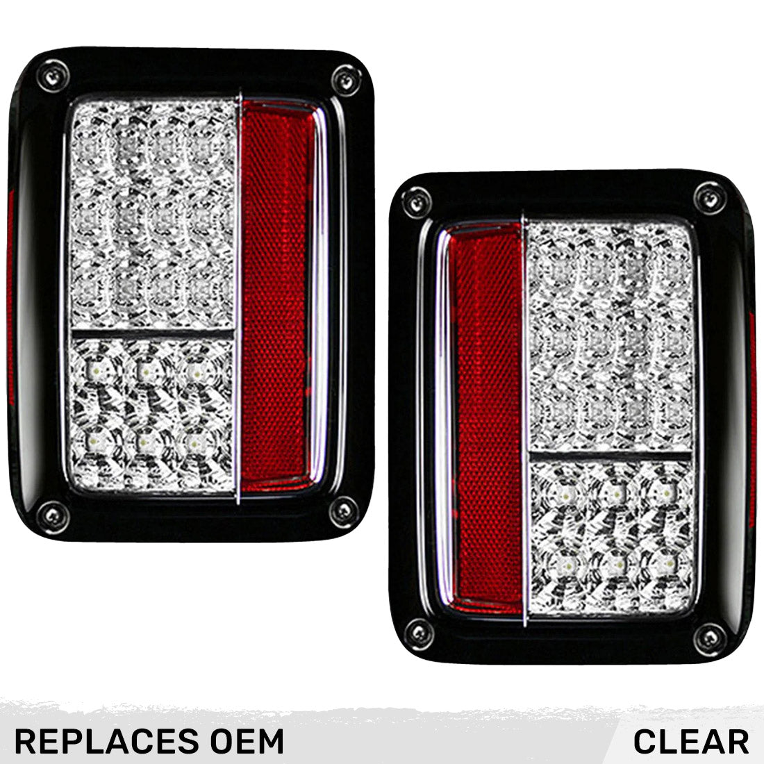 Jeep Wrangler JK 07-18 Ultra Bright LED Tail Lights - Multiple Lens