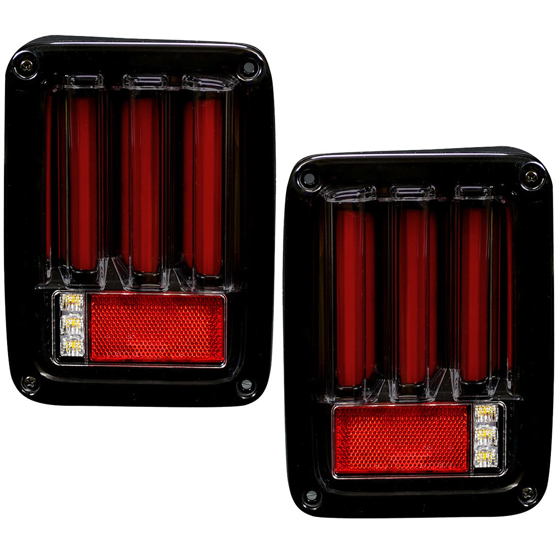 Jeep Wrangler JK 07-18 Ultra Bright Scanning OLED Bar Style Tail Lights - Multiple Lens