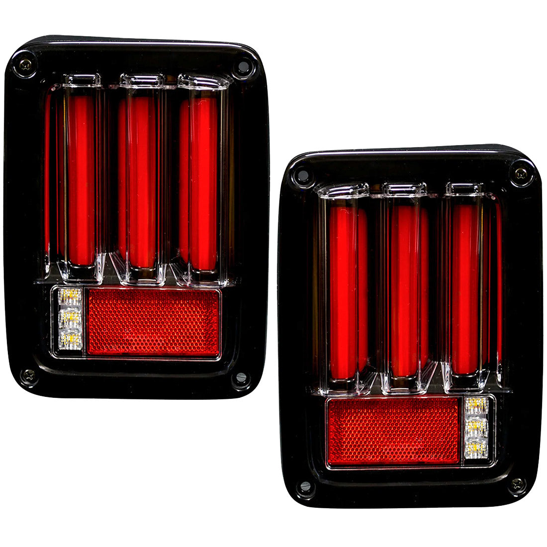 Jeep Wrangler JK 07-18 Ultra Bright Scanning OLED Bar Style Tail Lights - Multiple Lens