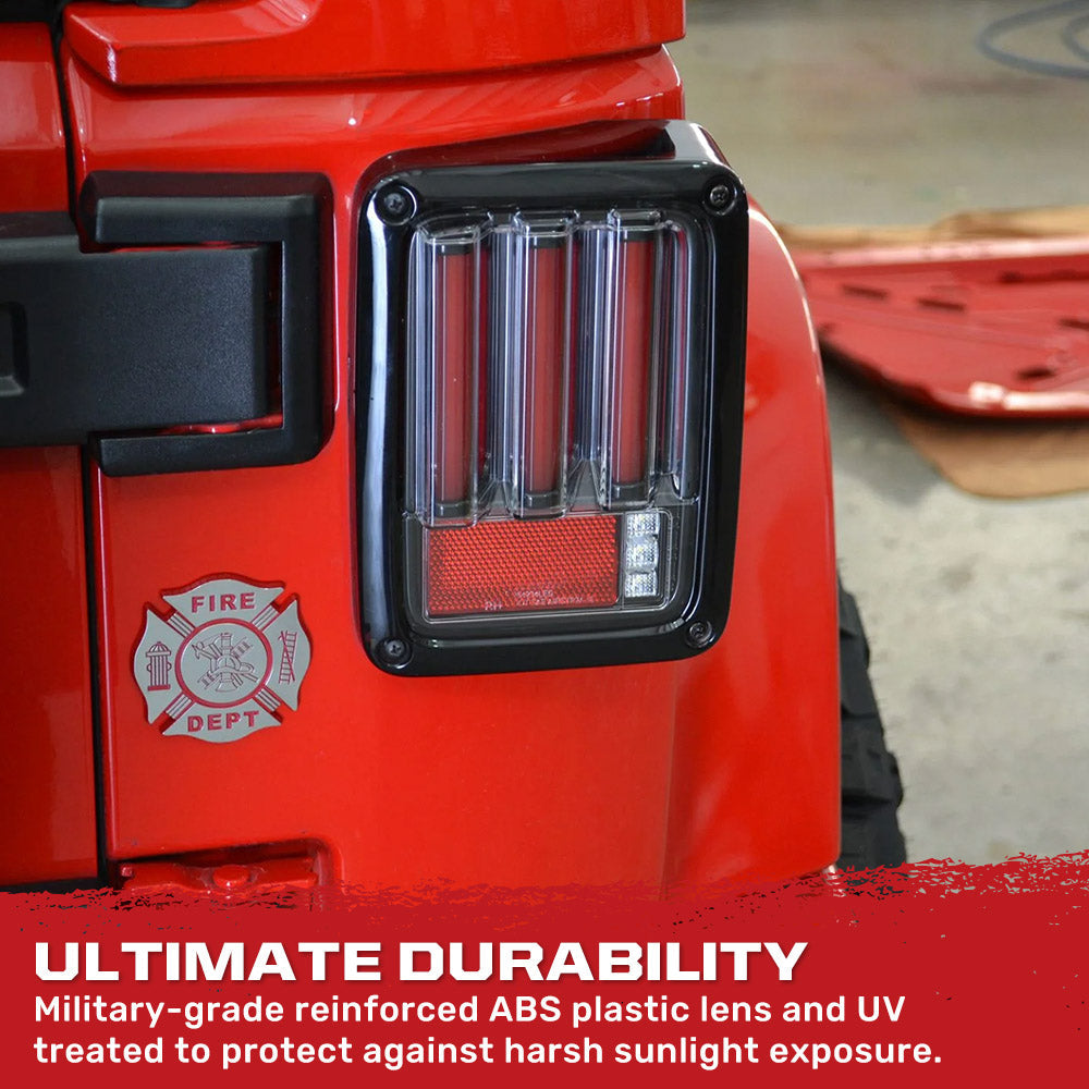 Jeep Wrangler JK 07-18 Ultra Bright Scanning OLED Bar Style Tail Lights - Multiple Lens
