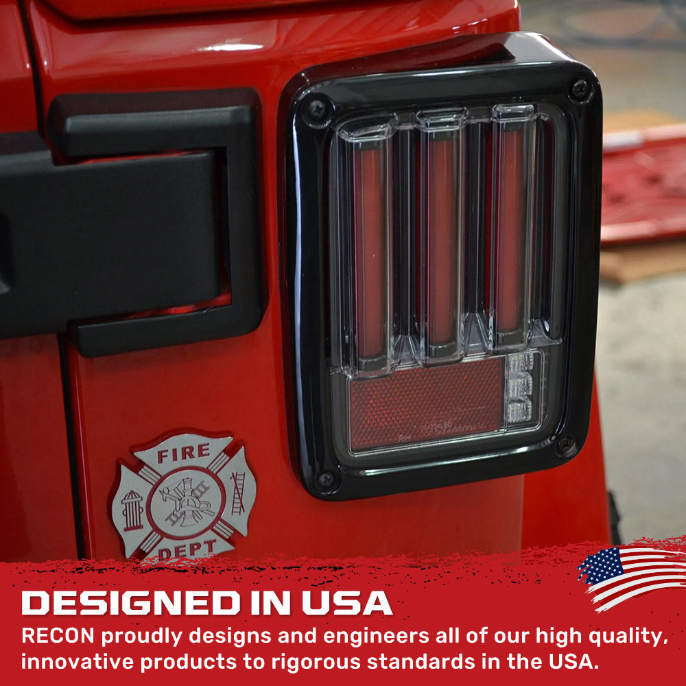 Jeep Wrangler JK 07-18 Ultra Bright Scanning OLED Bar Style Tail Lights - Multiple Lens