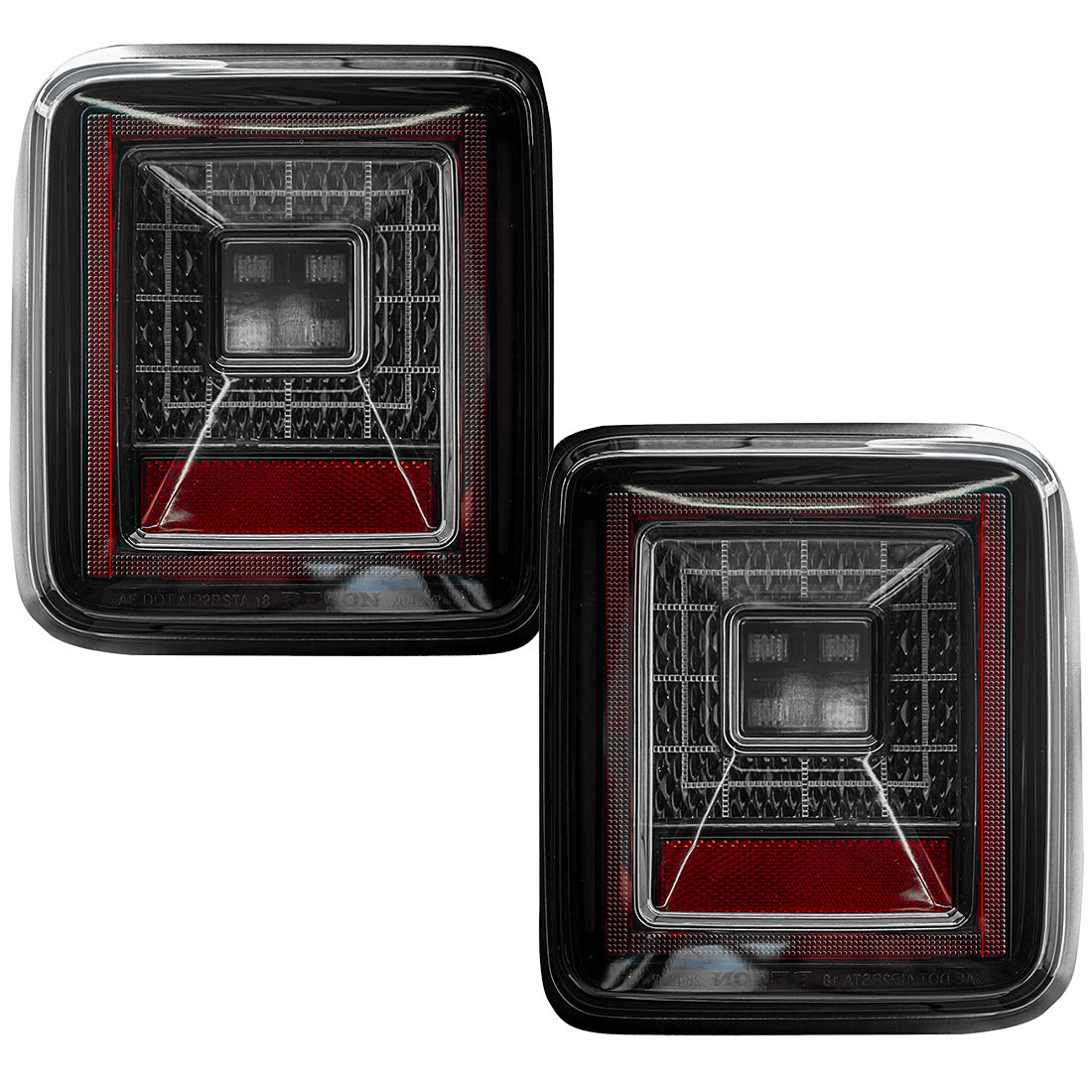 Jeep Wrangler JL 18-26 Ultra Bright Scanning OLED Tail Lights (Replaces Factory/OEM Halogen) - Multiple Lens